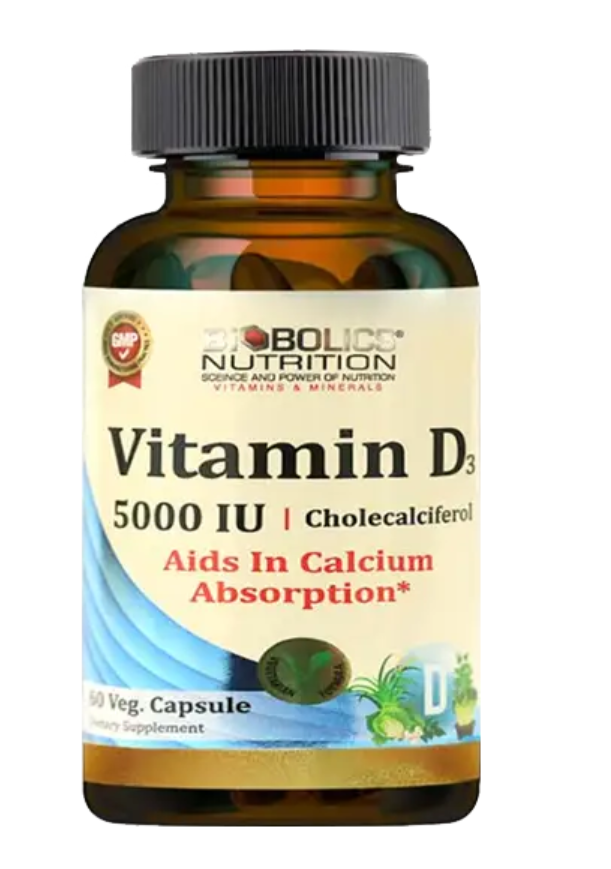 BIOBOLICS VITAMIN D 5000IU 60 VEGETARIAN CAPSULES